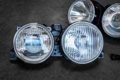 BMW E30 "Euro Smiley" Headlights - Clear Lenses-Headlights-Clear-Garagistic