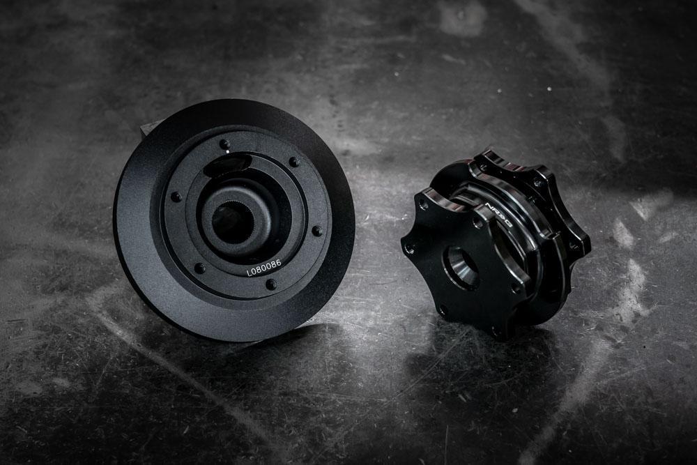 BMW E46 - NRG Steering Wheel Short Hub-Steering Wheel Hubs-Add Gloss Black Quick Release-Garagistic