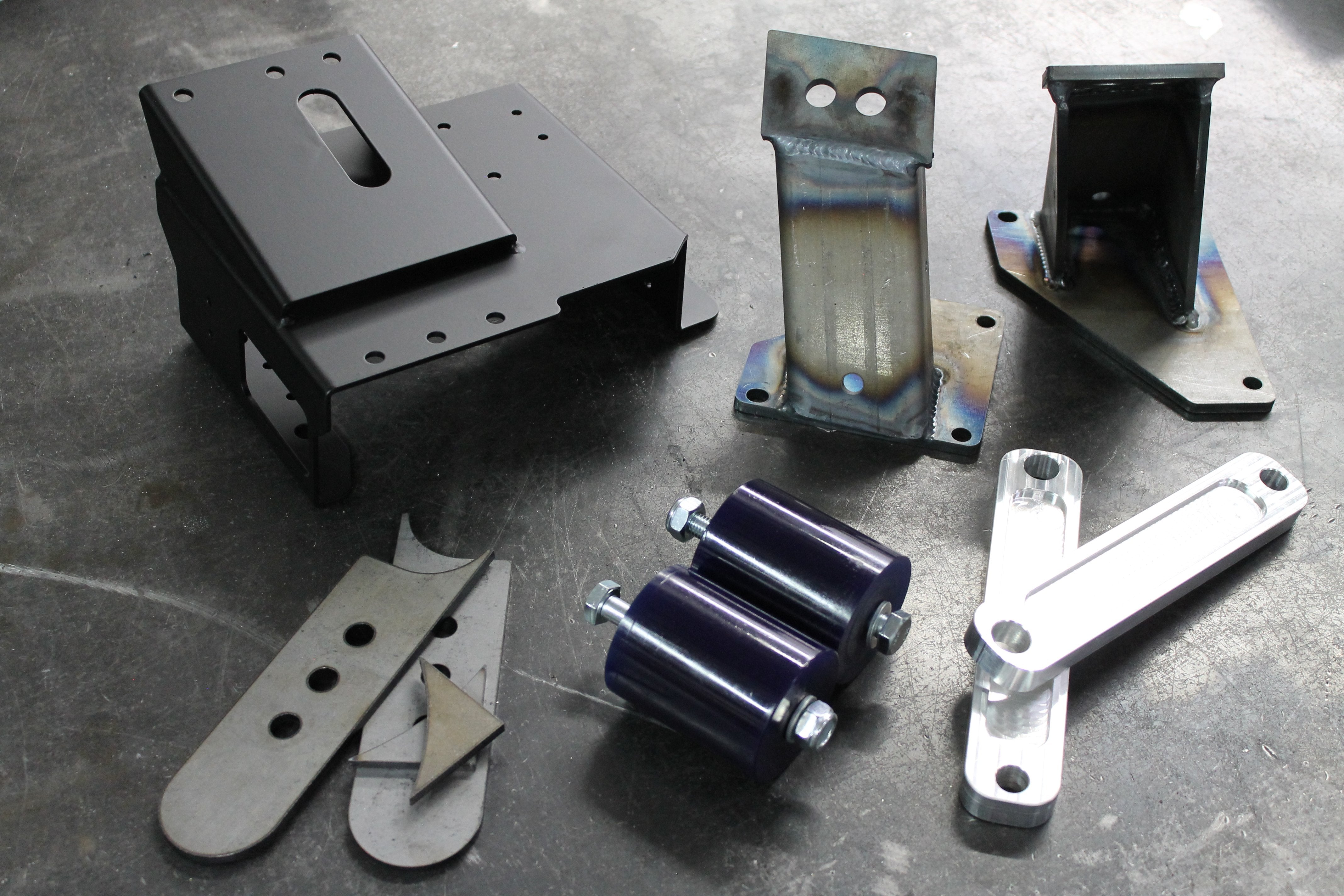 BMW M6x V8 E30 Engine Swap Conversion Motor Mounts (M60/S62)-Motor Mounts-Bare-Garagistic