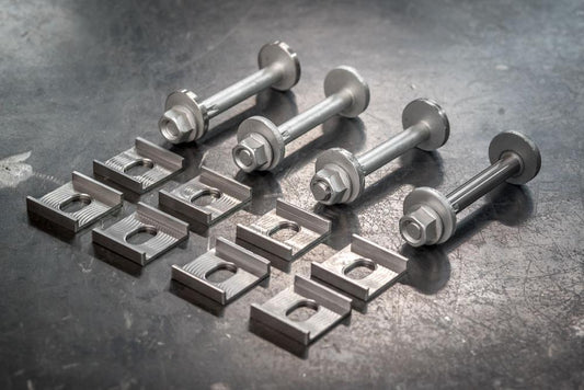 Complete Bundle Rear Subframe Camber/Toe Correction Kit with Hardware (E30, E28, E34, Z3, E21)-Brackets & Reinforcement Braces-Garagistic