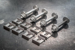 Complete Bundle Rear Subframe Camber/Toe Correction Kit with Hardware (E30, E28, E34, Z3, E21)-Brackets & Reinforcement Braces-Garagistic