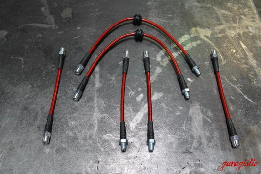 E28 Stainless Steel Complete 6 Brake Line Kit - DOT Compliant-Brake Lines-No clutch line-Garagistic