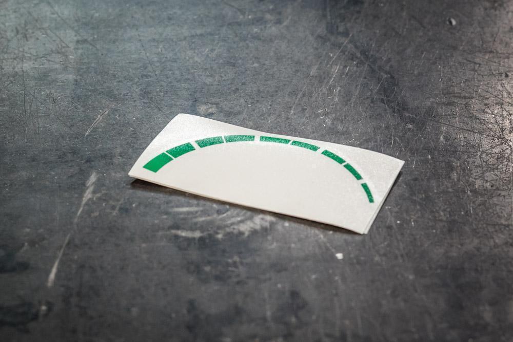 E30 Alpina Style Tach Strip (Green or Red stripes)-Stickers-Green-Garagistic
