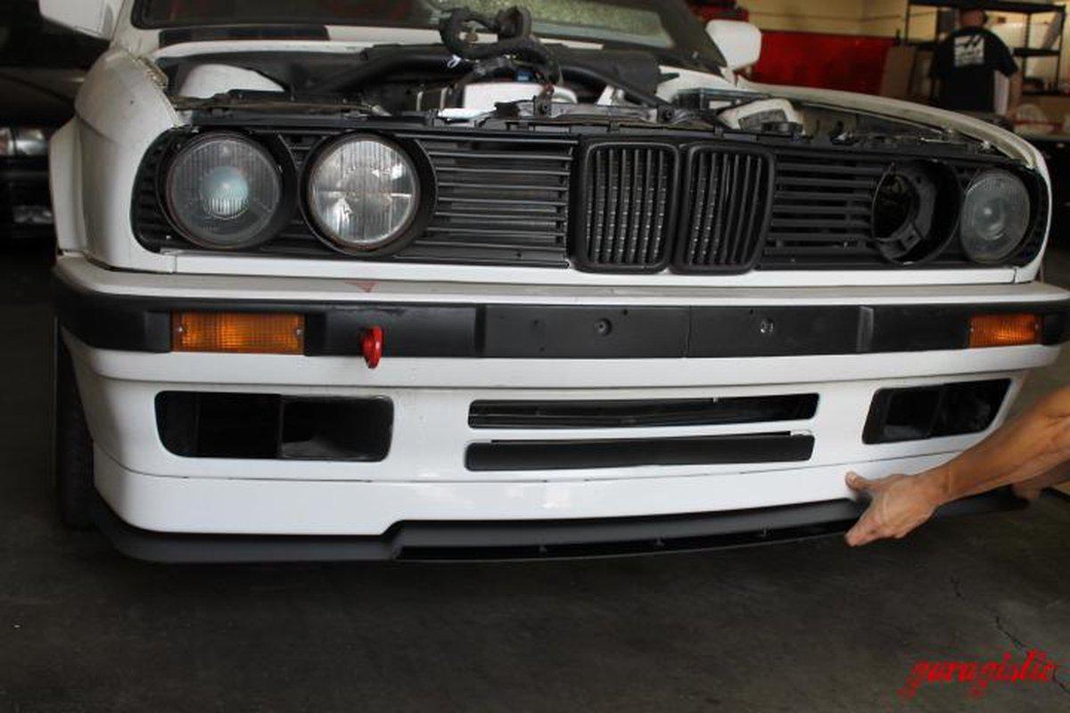 E30 Aluminum IS Lip Splitter (Late Model)-Steel parts-No Lip-Garagistic