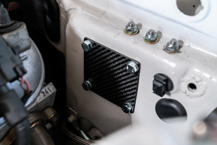 E30 Brake Booster Block-off Plate - Boosterless Conversion/Firewall Blockoff-Brake Lines-Carbon Fiber-Garagistic