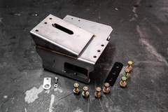 E30 Brake Booster Delete Bracket (Wilwood/ Tilton Pedal Box Setup) - Boosterless Conversion-Steel parts-No pedals or master cylinders-Garagistic