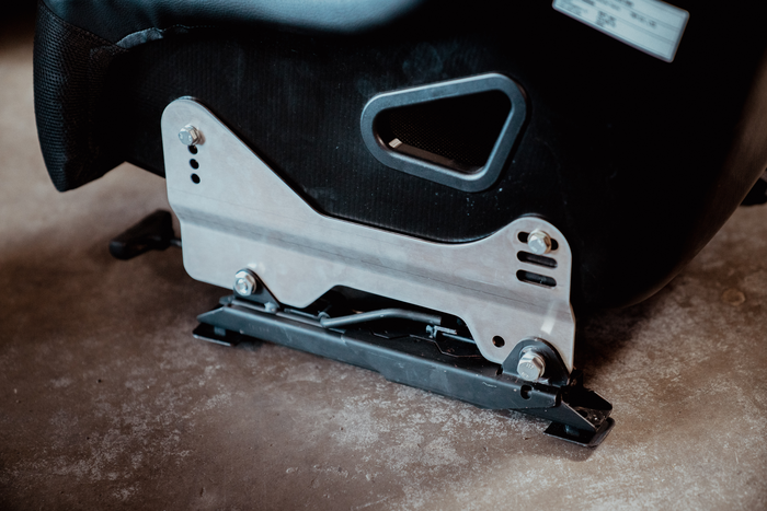 E30 Bucket Seat Side Mount Brackets for OEM Sliders-Seat mounts-400mm to 425mm-Garagistic