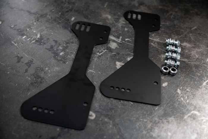 E30 Bucket Seat Side Mount Brackets for OEM Sliders-Seat mounts-400mm to 425mm-Garagistic