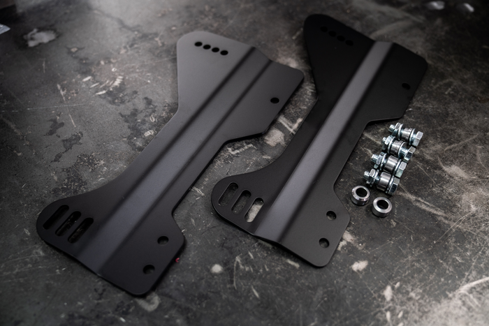 E30 Bucket Seat Side Mount Brackets for OEM Sliders-Seat mounts-400mm to 425mm-Garagistic