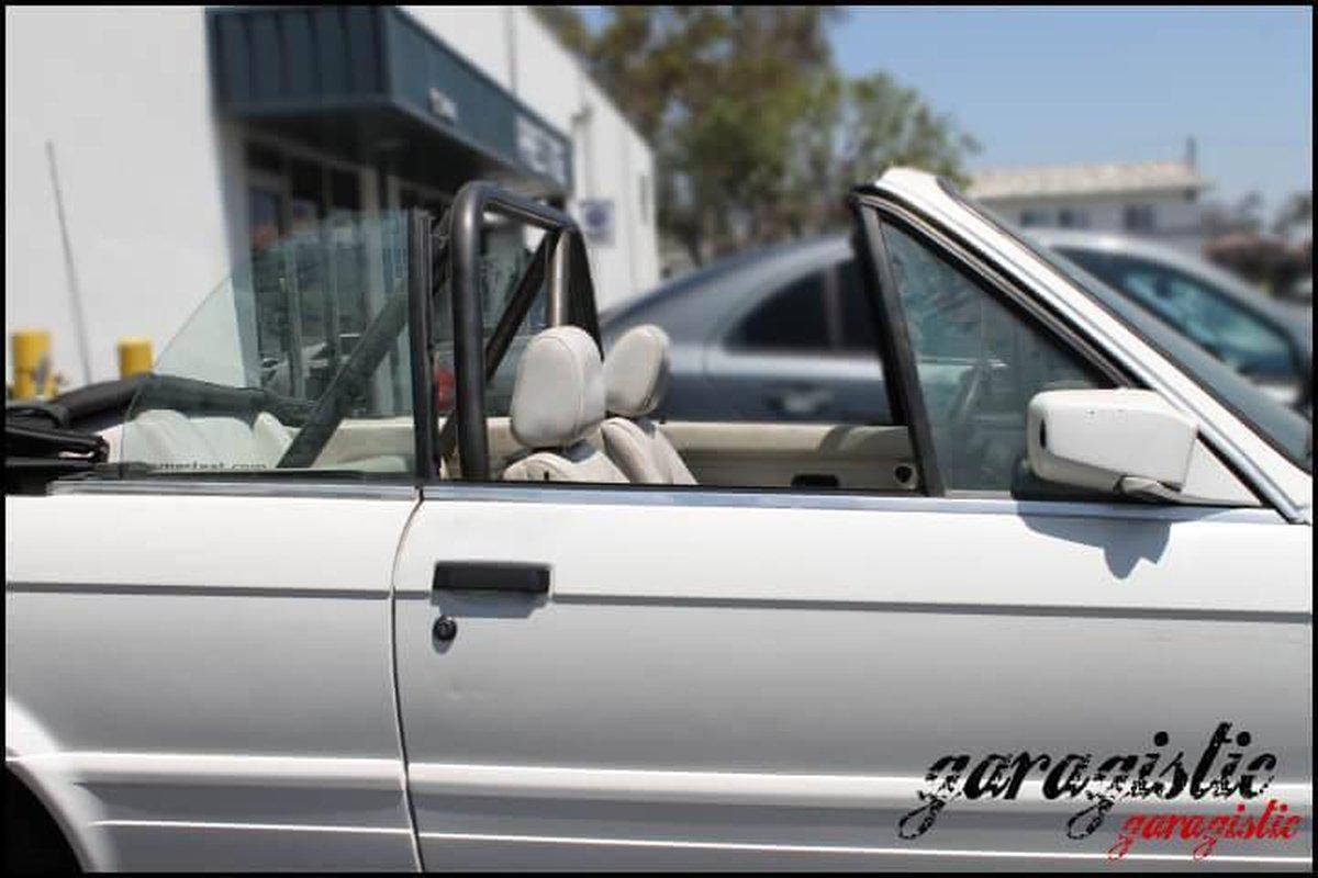E30 Convertible Bolt In Roll Bar-Roll bars-Bent (for taller drivers)-Bare-Garagistic