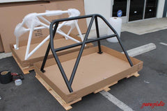 E30 Coupe Bolt In Roll Bar-Steel parts-Double Diagonal (X) (only available with straight rear tubes)-Bent (for taller drivers)-Straight rear down tubes-Garagistic