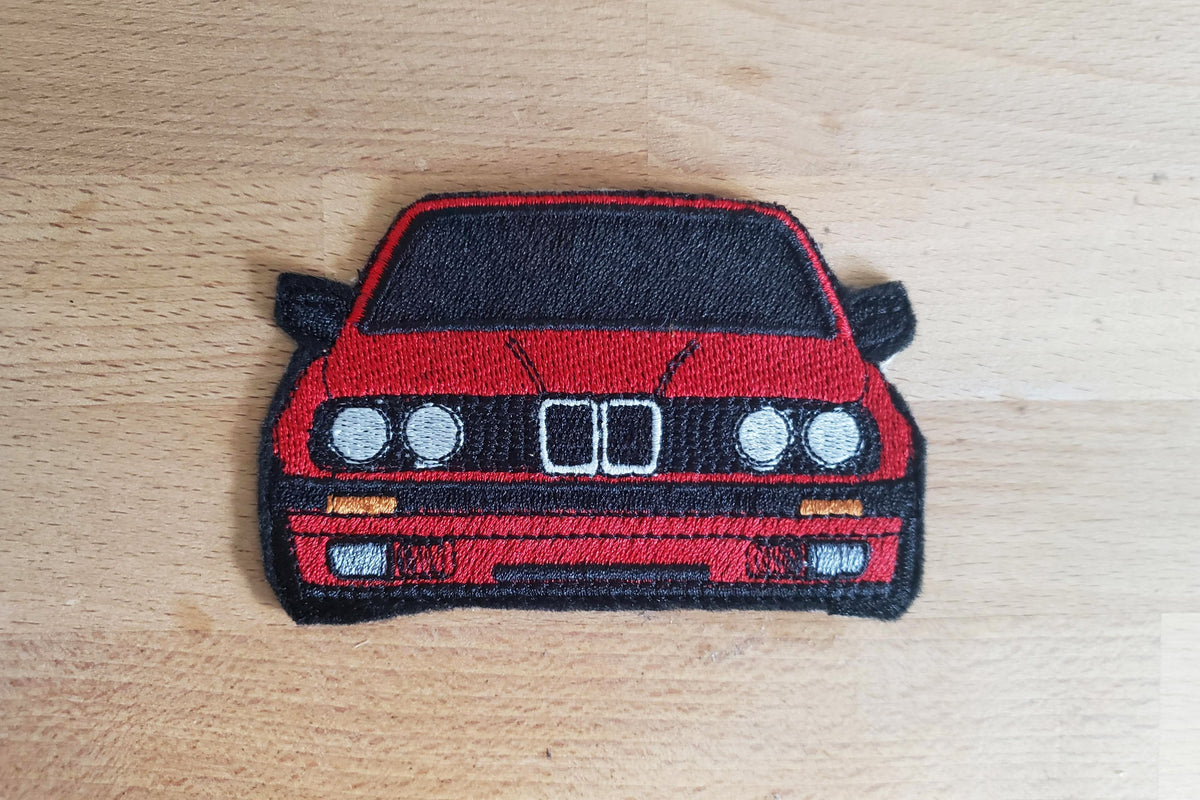 E30 Embroidered Iron-on Patch-Brackets & Reinforcement Braces-Garagistic