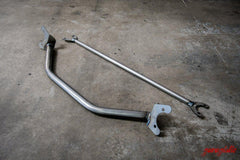 E30 Front + Rear Strut Bar Package-Steel parts-Bare-Garagistic