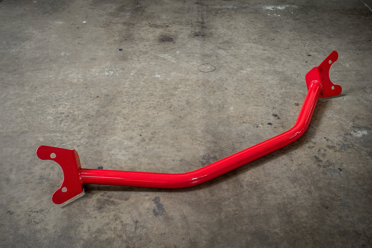 E30 Garagistic Front Strut Bar - M42, M20, M50 Compatible-Steel parts-Red-Garagistic