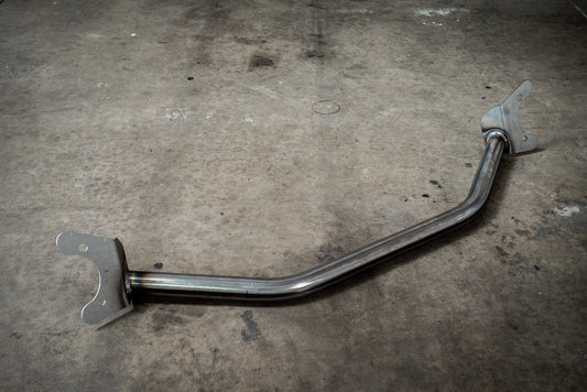 E30 Garagistic Front Strut Bar - M42, M20, M50 Compatible-Steel parts-Bare-Garagistic