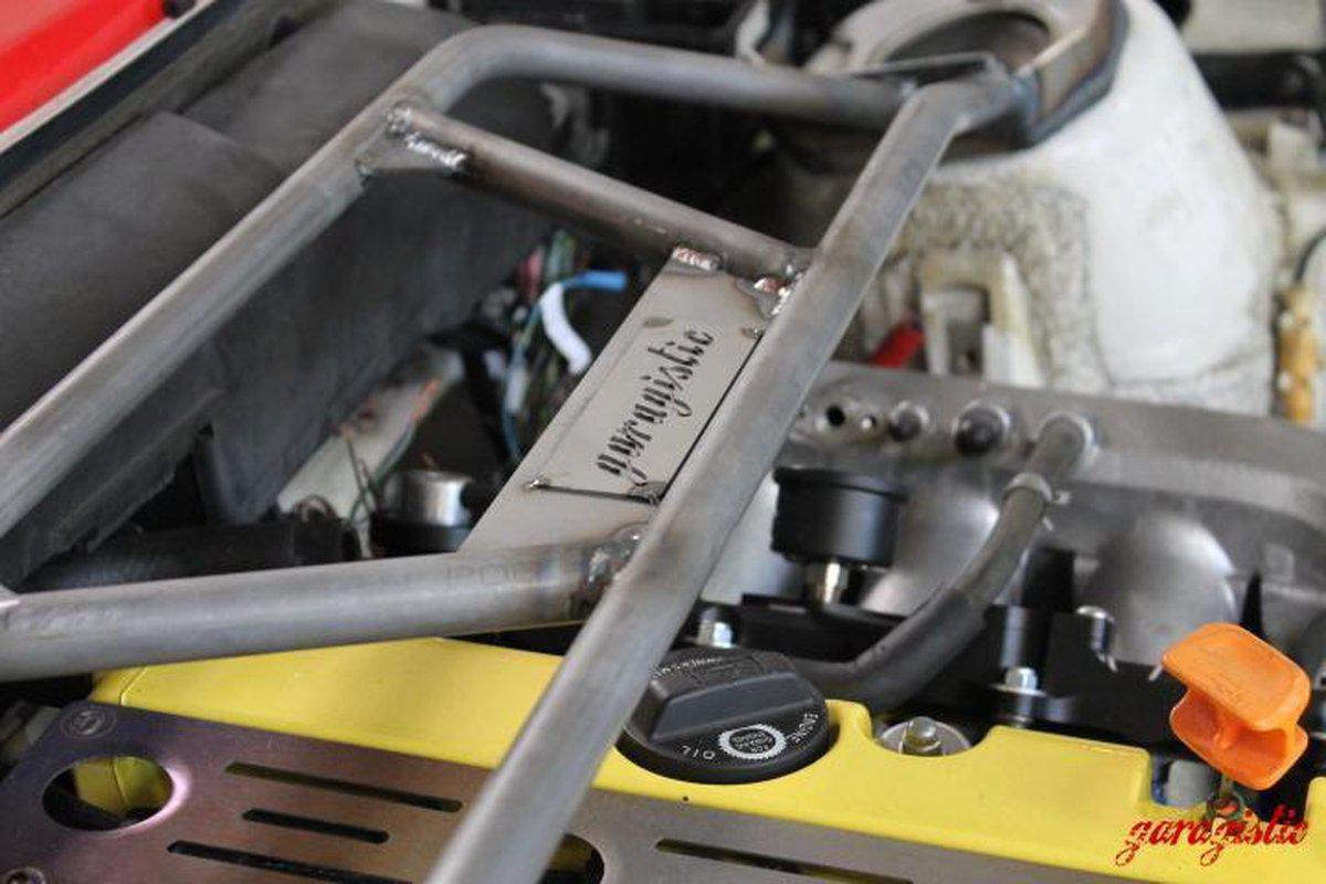 E30 Heavy Duty Front Strut Bar- 325, M3, M20 and M42 Compatible-Steel parts-Black (+$25)-Garagistic