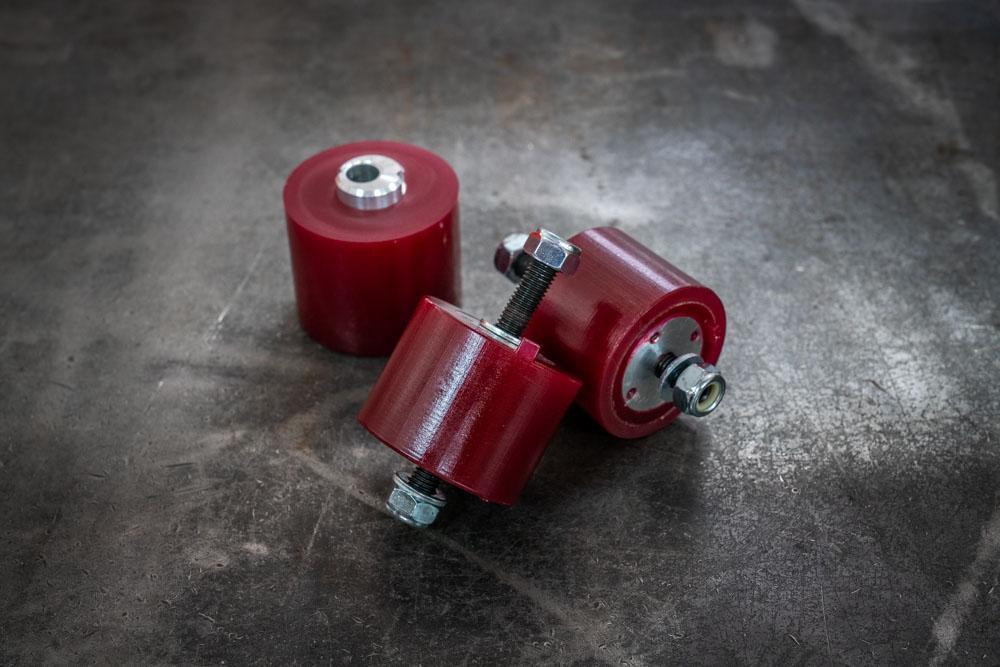 E30 IX Motor Mount Bushings - 1181113232, 11811130139-Poly-80A soft poly (autox/street)-Add matching transfer case bushing-Garagistic