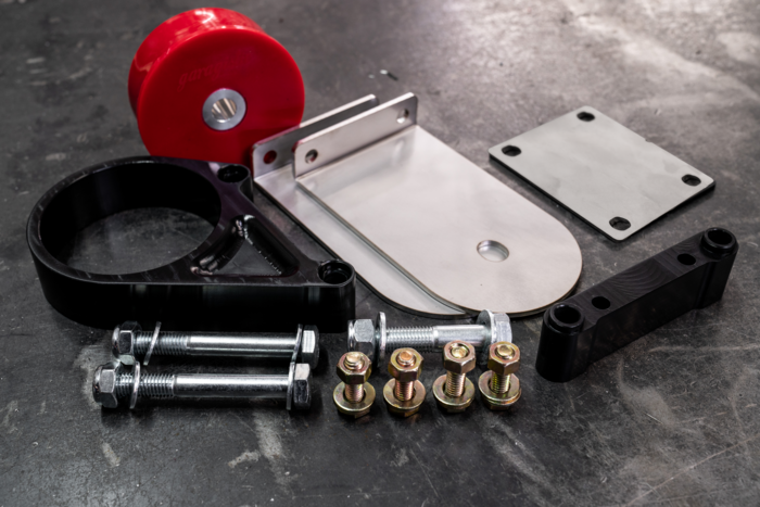 E30 Secondary Diff Mount-Steel parts-80A-Standard E30-Anodized Black-Garagistic