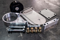 E30 Secondary Diff Mount-Steel parts-Delrin-Standard E30-Raw Aluminum-Garagistic