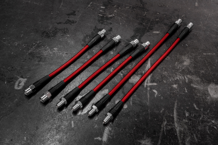 E30 Stainless Steel Complete 6 Brake Line Kit - DOT Compliant-Brake Lines-No clutch line-Garagistic