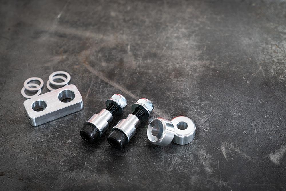 E30 Steering Rack Swap Kit (non-airbag version) - Z3, E36, E46-Steel parts-No steering coupler-Add power steering delete-Garagistic