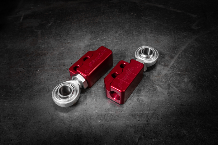 E30/E36 Adjustable Front Control Arm Mount-Machined Parts-Anodized Red-Garagistic