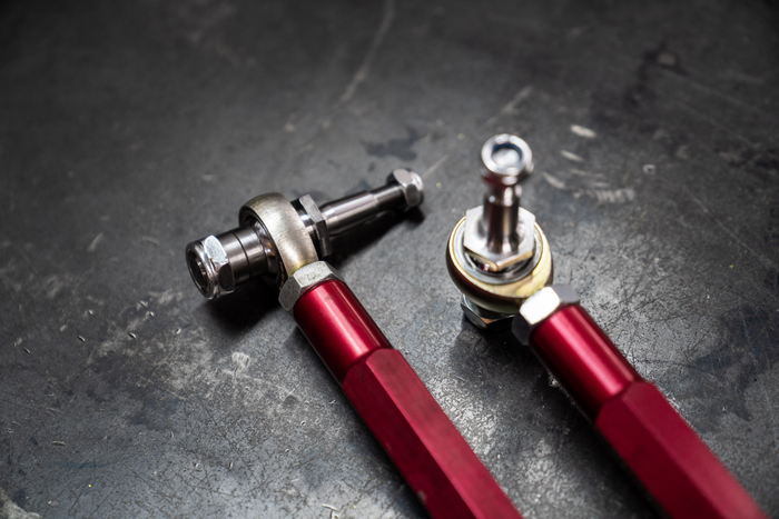 E30/E36 Extended Adjustable Tie Rods - For E46 control arm conversion-Steel parts-Garagistic