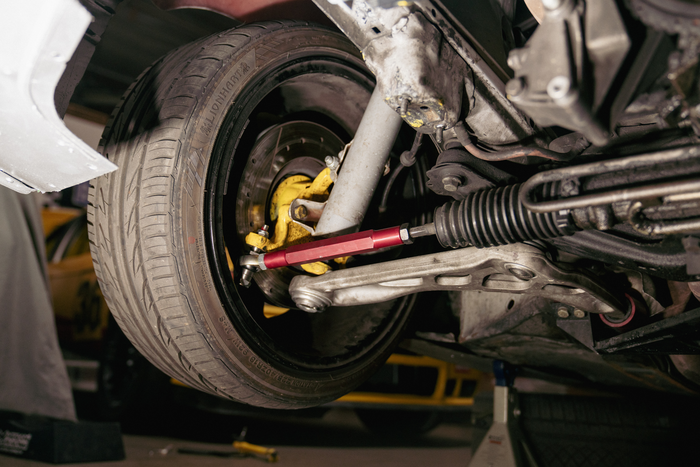 E30/E36 Extended Adjustable Tie Rods - For E46 control arm conversion-Steel parts-Garagistic