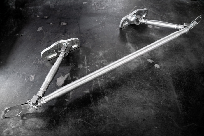 LTW E36 Modular 3 Piece Rear Strut Bar - 318, 325, 328, M3-Steel parts-No Thanks-Raw Aluminum-Garagistic