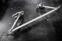 LTW E36 Modular 3 Piece Rear Strut Bar - 318, 325, 328, M3-Steel parts-No Thanks-Raw Aluminum-Garagistic