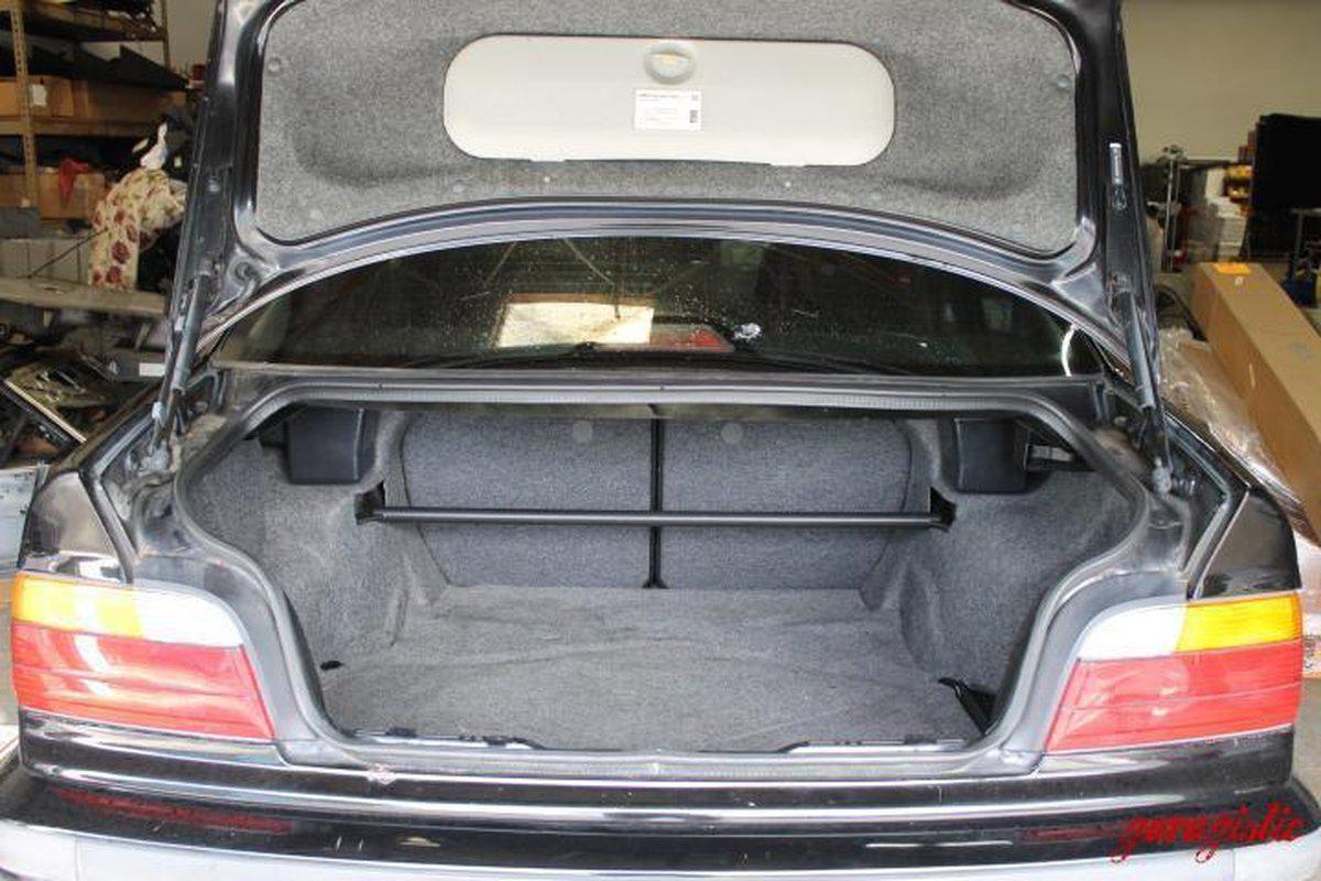 E36 Front and Rear Strut Bar Package combo - E36 M3, 328i, 328 compatible-Steel parts-Black-Garagistic