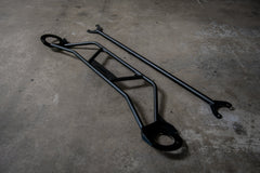 E36 Front and Rear Strut Bar Package combo - E36 M3, 328i, 328 compatible-Steel parts-Black-Garagistic