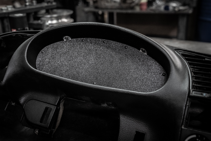 E36 Gauge Cluster Delete Panel - 318, 325, 328, M3-Steel parts-ABS Plastic-Garagistic