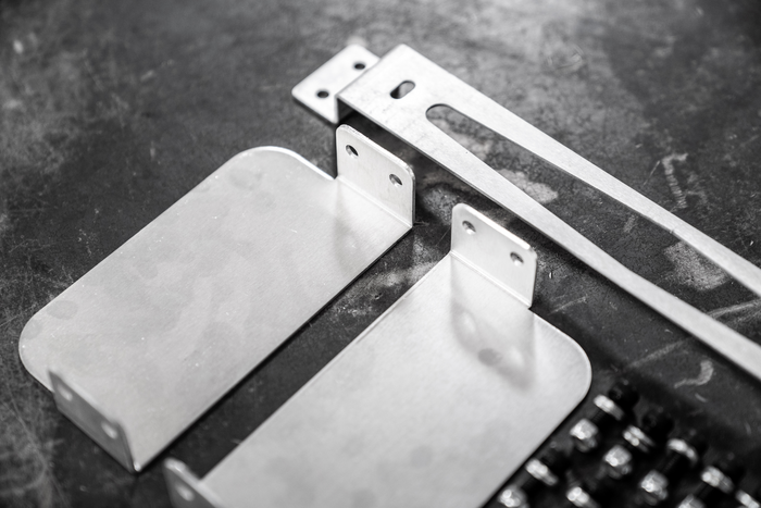 E36 Sheet Metal Oil Cooler Bracket/Mount - 325, M3-Steel parts-Garagistic