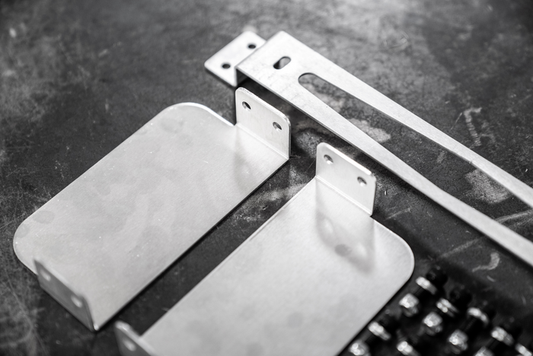 E36 Sheet Metal Oil Cooler Bracket/Mount - 325, M3-Steel parts-Garagistic