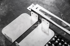 E36 Sheet Metal Oil Cooler Bracket/Mount - 325, M3-Steel parts-Garagistic