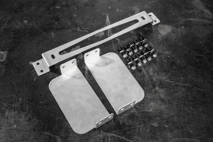 E36 Sheet Metal Oil Cooler Bracket/Mount - 325, M3-Steel parts-Garagistic