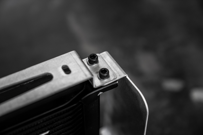 E36 Sheet Metal Oil Cooler Bracket/Mount - 325, M3-Steel parts-Garagistic