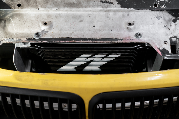 E36 Sheet Metal Oil Cooler Bracket/Mount - 325, M3-Steel parts-Garagistic