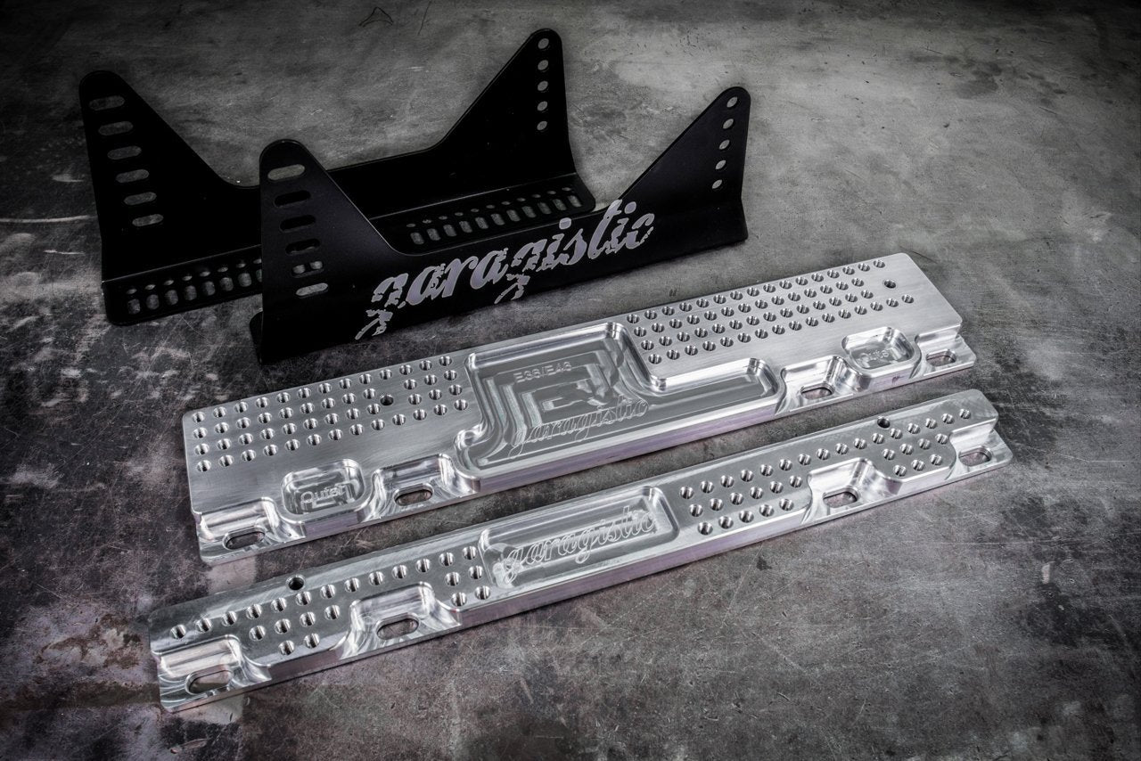 E36/E46 Racing Seat Floor Mount Adapters - Clearance-Seat mounts-Raw-No Side Brackets-Garagistic