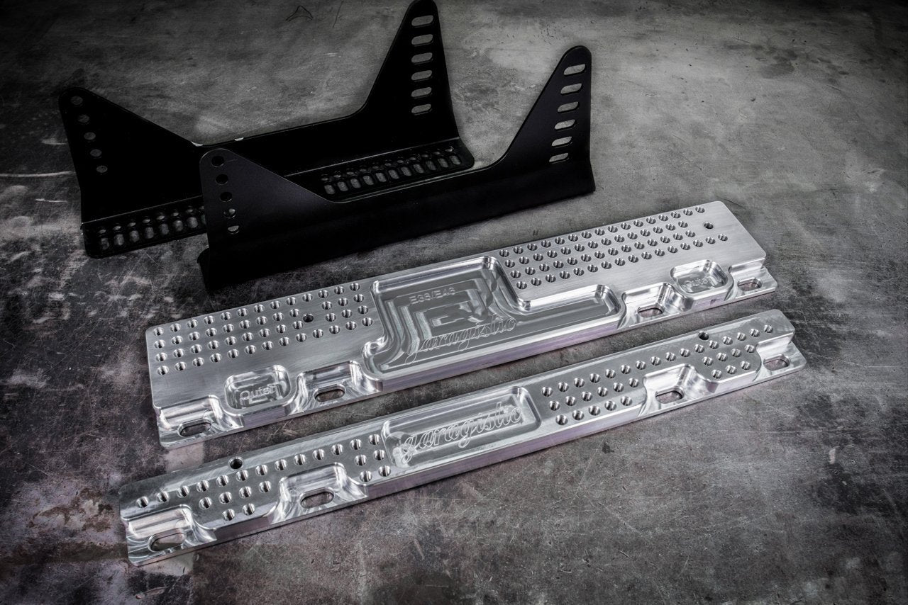 E36/E46 Racing Seat Floor Mount Adapters - Clearance-Seat mounts-Raw-No Side Brackets-Garagistic