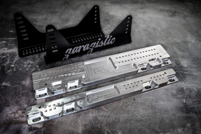 E36/E46 Racing Seat Floor Mount Adapters-Seat mounts-Raw-Add Side Brackets-Garagistic