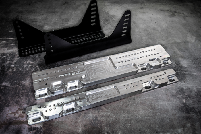 E36/E46 Racing Seat Floor Mount Adapters-Seat mounts-Raw-No Side Brackets-Garagistic