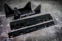 E36/E46 Racing Seat Floor Mount Adapters-Seat mounts-Anodized Black-Add Side Brackets-Garagistic