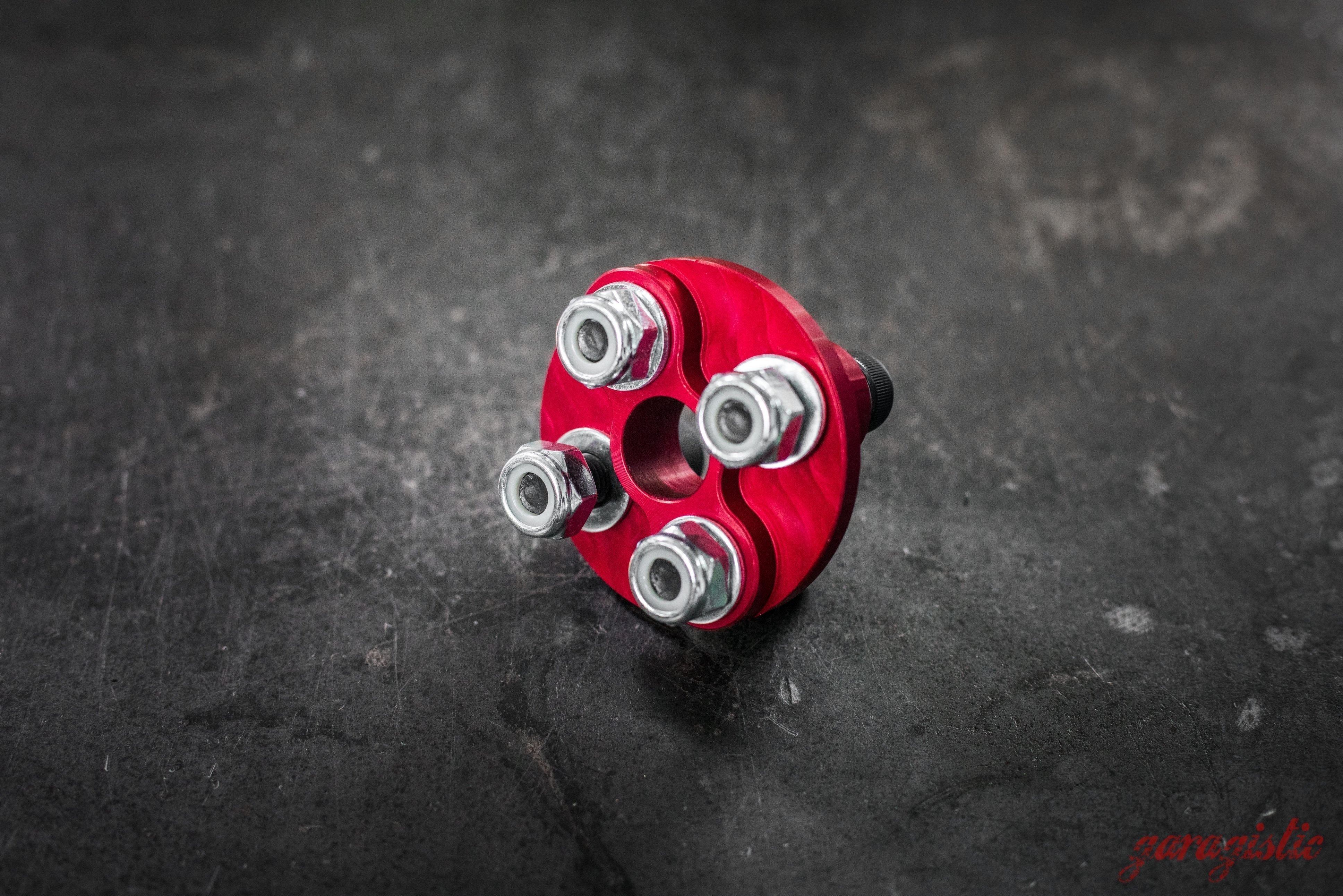 E46 Aluminum Steering Flex Coupler- Spec E46, 330, 325i-Machined Parts-Anodized Red-Garagistic