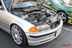 E46 Front Strut Bar Garagistic - Non-M Models Only (BMW 323, 325, 328, 330)-Steel parts-Black-Garagistic