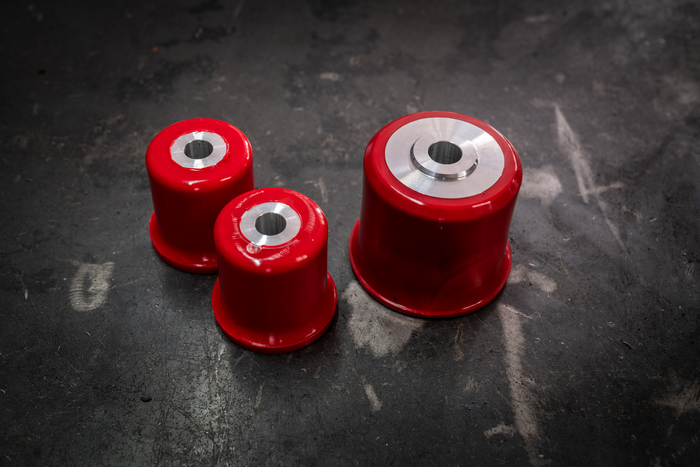 E46 (Non-M) Complete Polyurethane Differential Carrier Bushing Set-Poly-80a soft poly (autox/street)-Garagistic