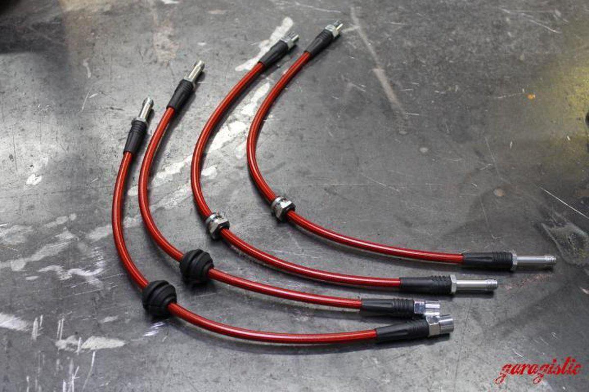 E46 (Non-M) Stainless Steel Complete 4 Brake Line Kit - DOT Compliant-Brake Lines-No clutch line-Garagistic