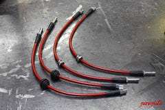 E46 (Non-M) Stainless Steel Complete 4 Brake Line Kit - DOT Compliant-Brake Lines-No clutch line-Garagistic