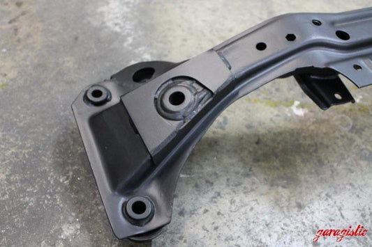 E46 Reinforced Front Subframe-Steel parts-Black-I will supply my core upfront-Yes - add control arm reinforcement-Garagistic